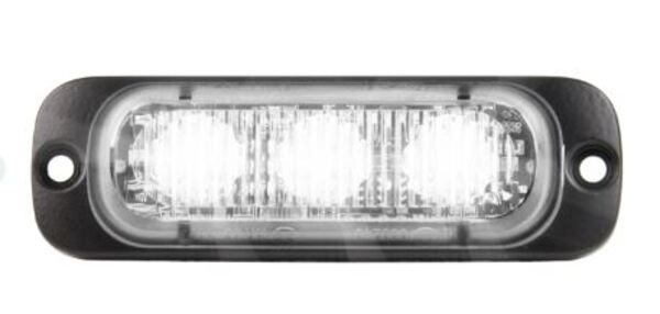 Ultra dunne 3 LED flitser 12/24V - VDC -  WIT