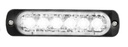 Ultra dunne 6 LED flitser 12/24V - VDC -  WIT