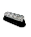 Feu d'avertissement  a éclats 12/24V - 4 leds - 18 jeux d'éclats - 122 x 41 x29 - crystal