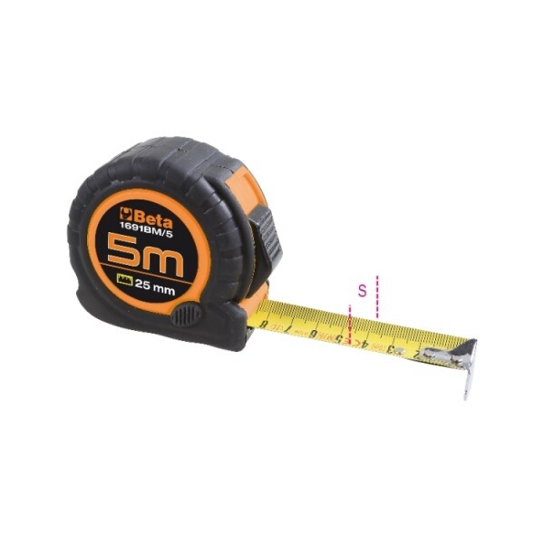 Rolmeter stalen meetlint 8 m 