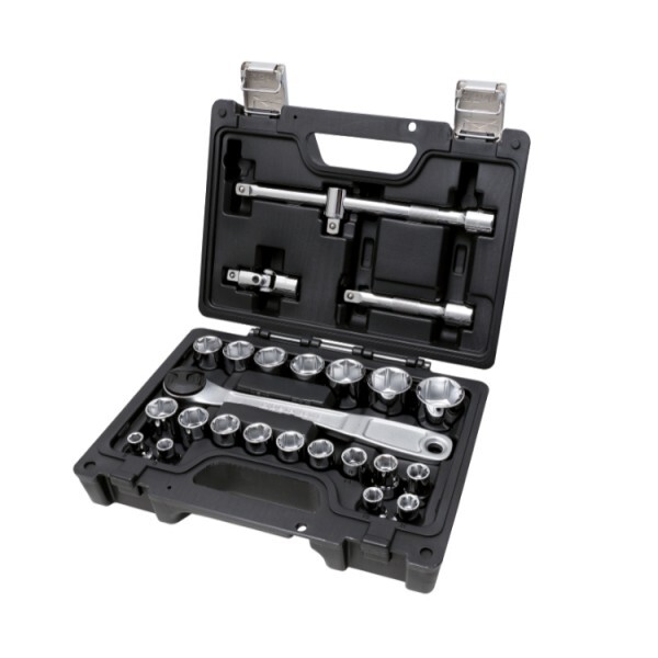 Dopsleutelset 1/2" 6-kant Metrisch 8-32 mm