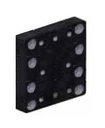 Plaque de fixation 245 x 245 - 205 x 145 - 8 trous Ø 20 mm - 100 x 110 - 8 trous M20