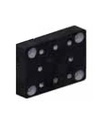 Plaque de fixation 220 x 170 - 170 x 130 - 4 trous Ø 21 mm - 100 x 110 - 8 trous M16