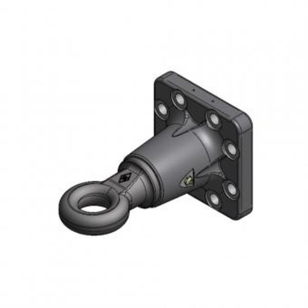 Trehoog ZOD5168 - Flens 160 x 160 mm - 8 gaten Ø 21 mm - oog Ø 50 mm - L = 268 mm