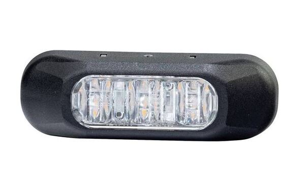 Feu d'avertissement à éclats 3 LED 12/24V - VDC- ORANGE