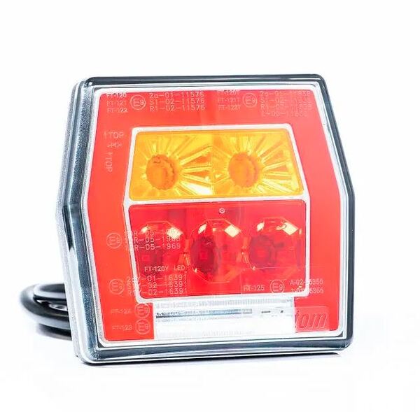 Universele LED-achterlicht 12-36V, 4-functioneel met kentekenverlichting