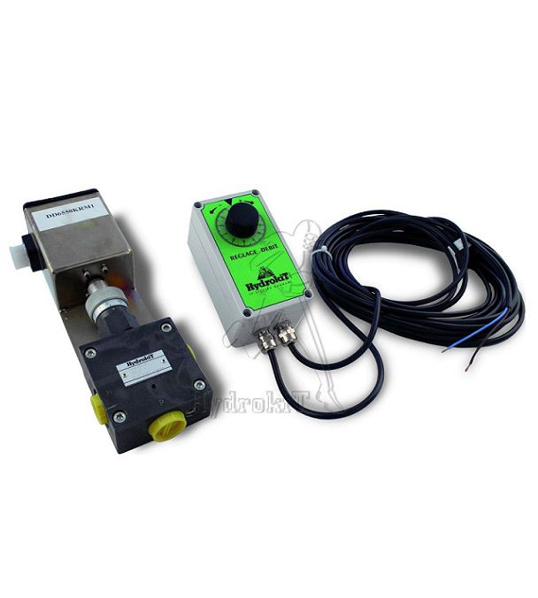 Régulateur de débit 3/4" x 1/2" BSP - Prioritaire réglable de 0 - 50 L - 12V