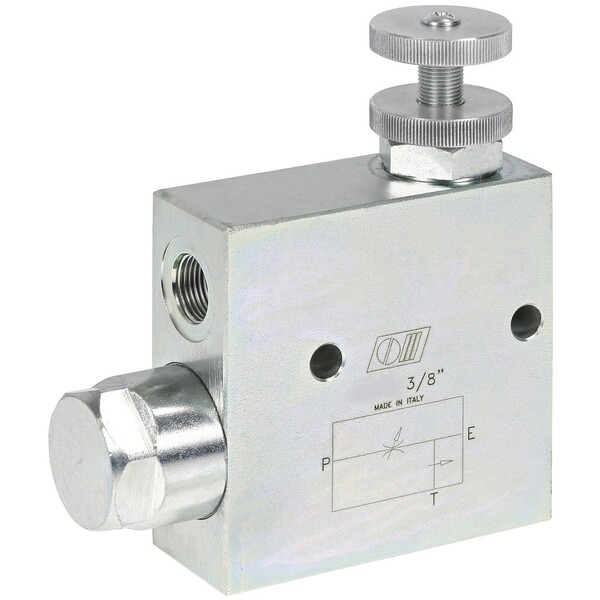 Debietregelaar 1/2" - max 60L - prioriteit regelbaar  0-55 L