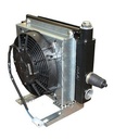 Oliekoeler 24V - 10-80 L/min met by-pass en thermocontact 50/60°