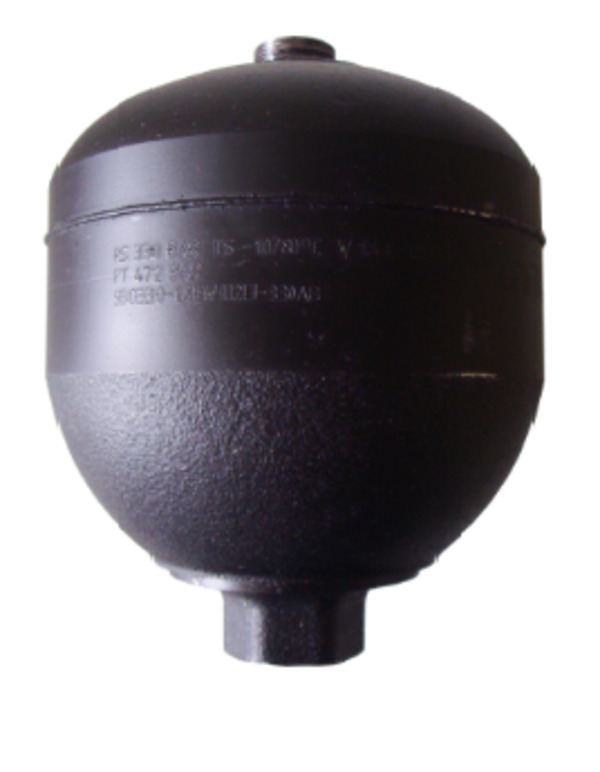 Accumulateur 0,75 l - 210 bar max - fem.1/2 BSP - rempli à 10 bar