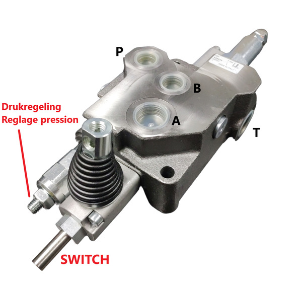 Distributeur fendeuse AUTOSPEED - Positionneur fixe au retour: réglage par switch