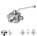 Vanne à bille 3 voies M22 - 15L extérieur