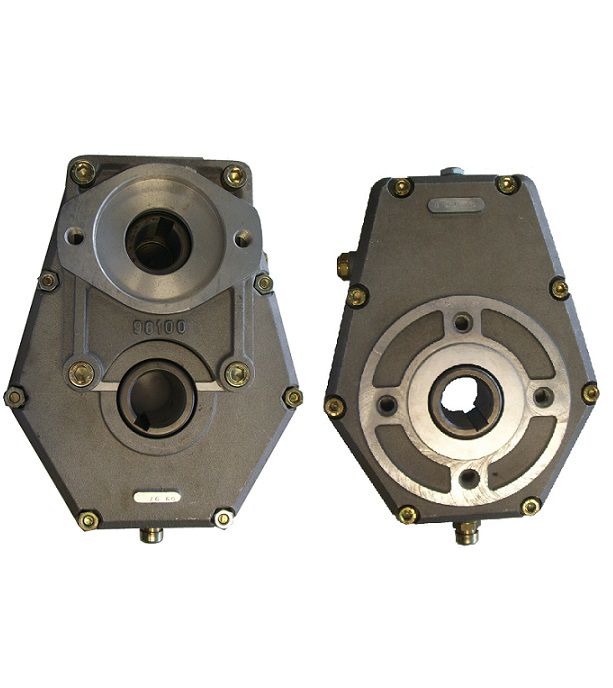 Versnellingskast - FR3 1:3 - Vrouwelijk 35 mm - Motor as 32 mm - 2 gaten