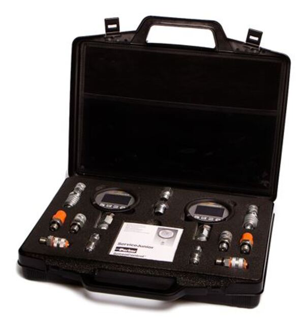 Manometer kit DIGI 2x 600 bar + adapt.