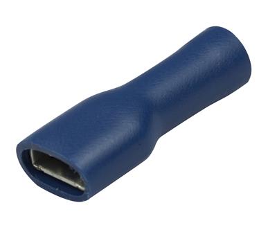 Soulier de cable plat femelle 6,3 x 0,8 mm isolé BLEU (100 pcs.)