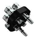 Multikoppeling 4 snelkoppelingen - 2P506 - 1/2" BSP - mobiele zijde - kan bij restdruk (max. 80 bar) worden aangekoppeld