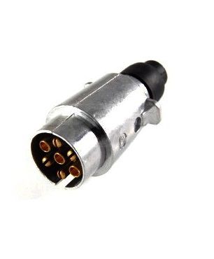 Fiche 7 Pôles 12V  - racordement par vis - (ALU)