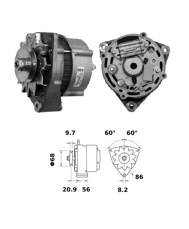 Alternator Mahle MG604  14V - 65 A