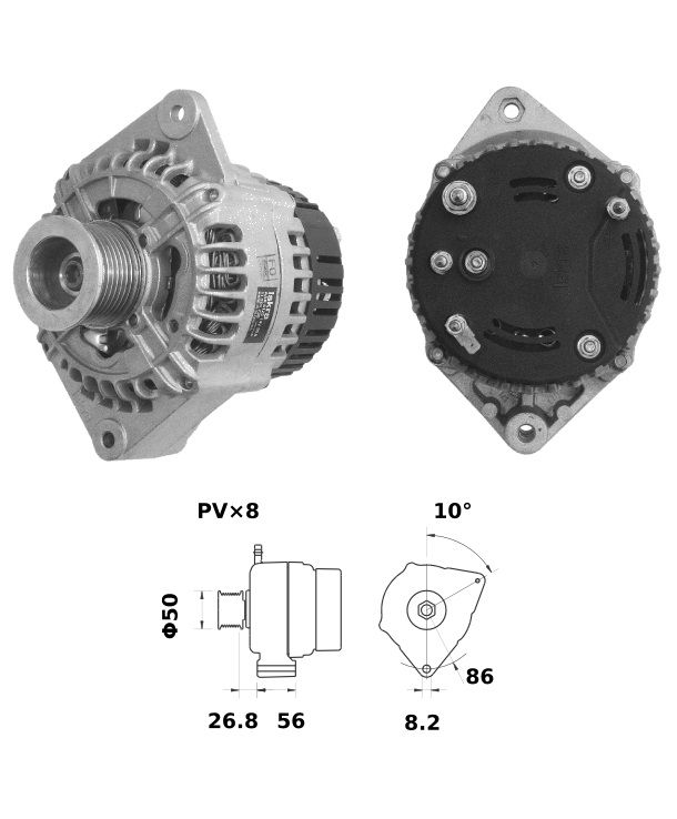 Alternator Mahle MG435  14V - 95 A