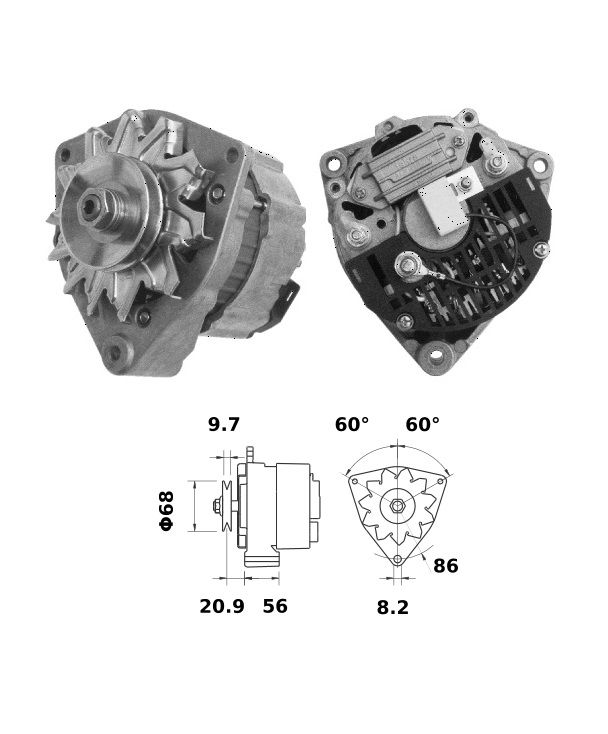 Alternator Mahle MG210  14V - 80 A