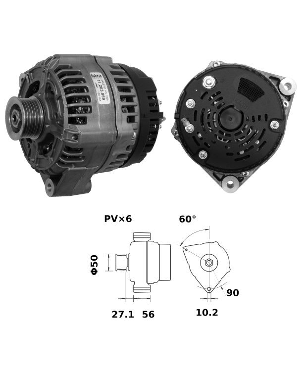 Alternateur Mahle MG2  14V - 120 A