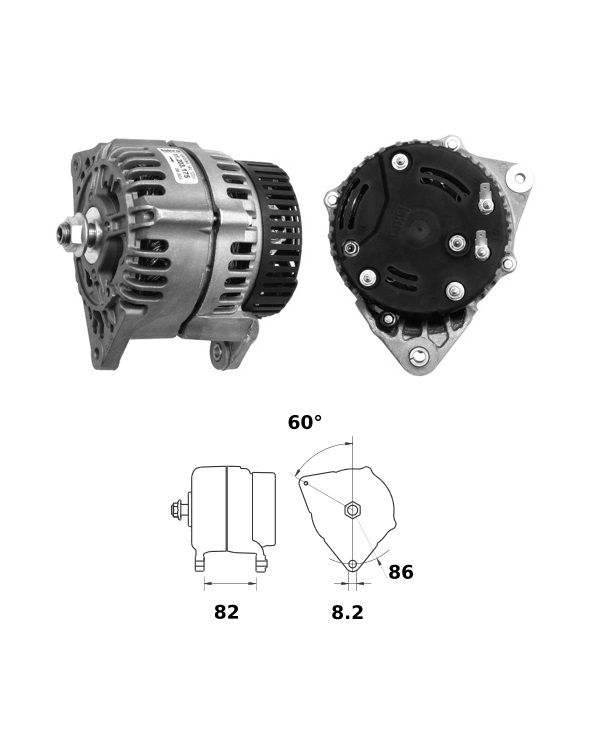 Alternateur Mahle MG562  14V - 120 A