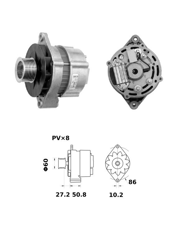 Alternator Iskra  12V - 120 A