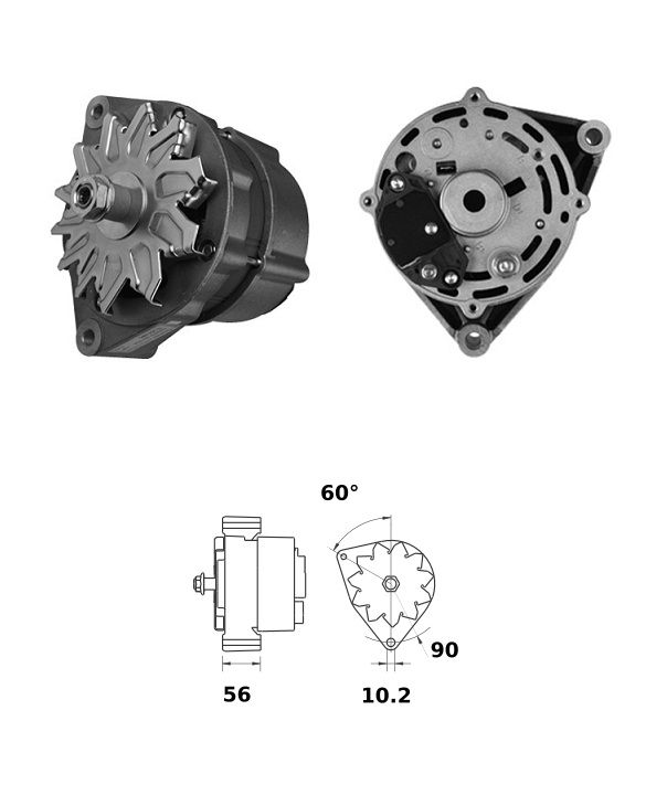 Alternator Iskra  12V - 120 A