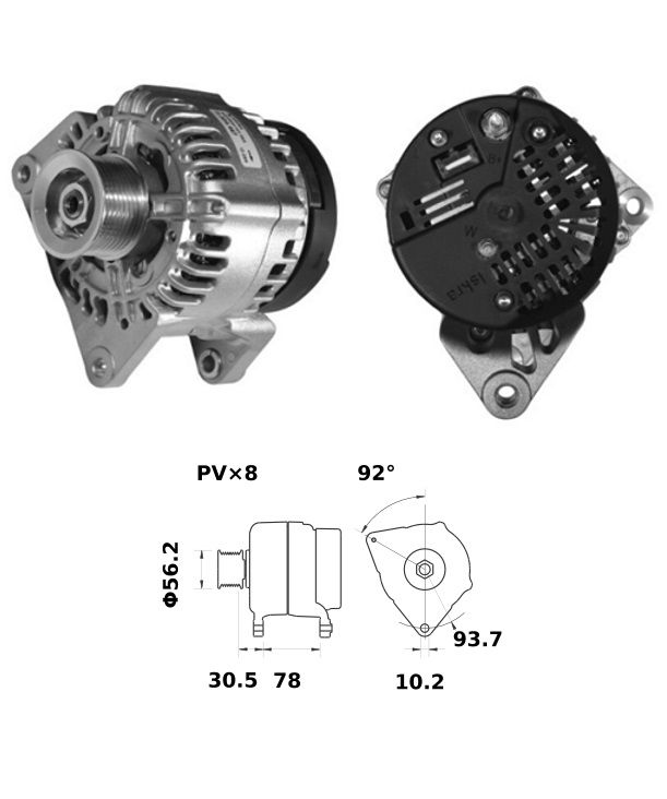 Alternator Mahle MG23  14V - 95 A