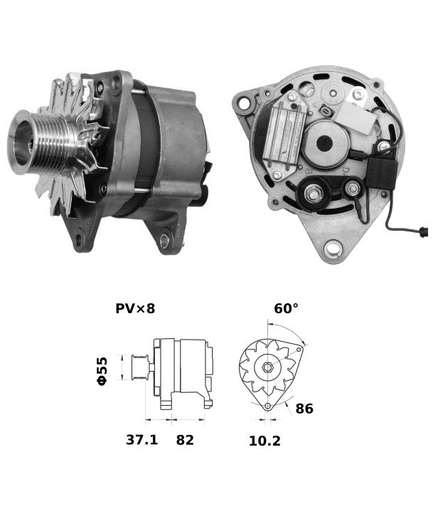 Alternateur Mahle MG223  14V - 120 A