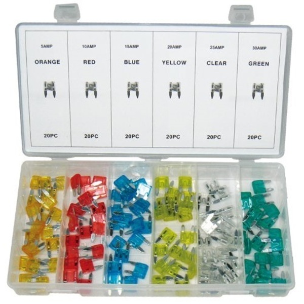 Assortiment mini zekeringen - 120 st