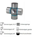 Croisillon 27x75 avec graissseur centra l (0°-45°-67,5°-90°) - serie P