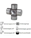Croisillon 32x76 avec graissseur central (0°-45°-67,5°-90°)