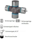Kruis 32x76 - 27x94 met 1 smeernippel lateraal - serie P