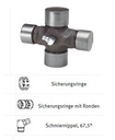 Kruis 36x89 - 32x106 met smeernippel centraal