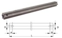 Tube profilé S4V - 37,0 x 51,0 - longueur 1400mm - trempé