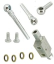 Set met aansluitingen en klep
