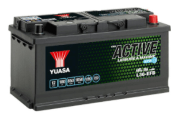 Batterij met zuur - 100AH - 353x175x190