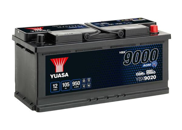 Batterij 12V AGM - 105AH - 393x175x190