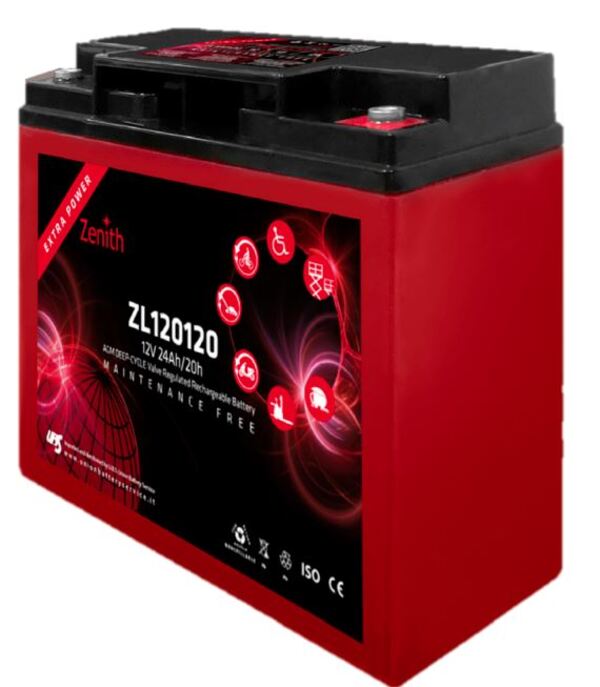 Bat.deep-cycle 12V-24AH 181x77x167mm