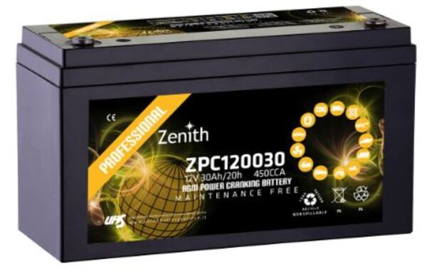Batterij  12V 30A - 250x97x142
