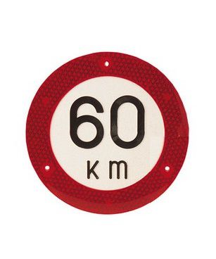 [AEBB75/60] Snelheidsplaat 60 Km (schroef)