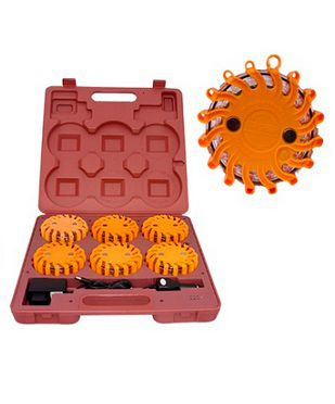 [AEBBROADFLARE6OR] Kit met 6 Led draailichten oplaadbaar  12/24V