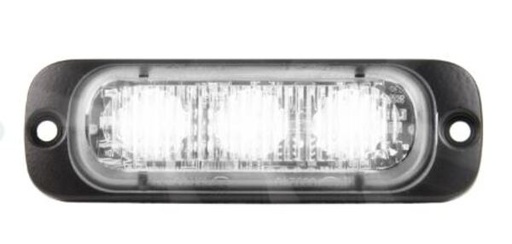 [AEBBST3-CR] Ultra dunne 3 LED flitser 12/24V - VDC -  WIT