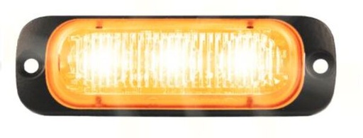[AEBBST3-OR] Ultra dunne 3 LED flitser  12/24V - VDC - ORANJE