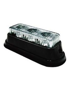 [AEBBSTARLED3-CR] Markeer Led flitser 12/24V - 3 leds - 11 flitspatronen - 99 x 41 x 29 - kristal