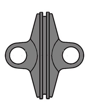 [BOND2080G0064] Centerdeel grote hoek