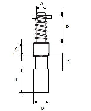 [BOND401000001] Kit drukknop 75 x 9,5 x 14
