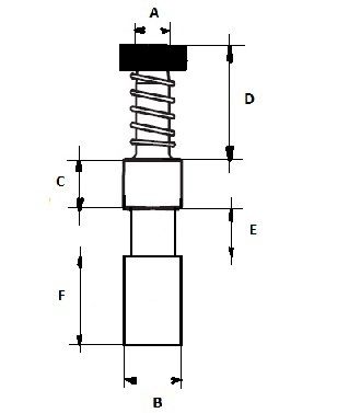 [BOND401000006] Kit drukknop 80 x 8 x 14 met moer