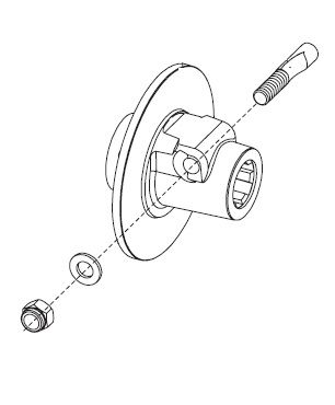 [BOND515210411] Naaf + bout 1.3/4" - 6 / slijkoppeling FF2 - ferrodo Ø 160mm